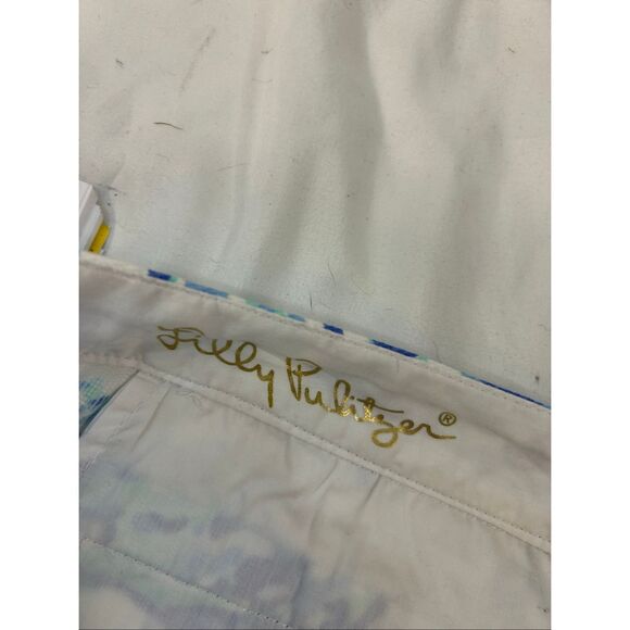 Lilly Pulitzer Shorts size 8 Scalloped Buttercup Blue Green Seashells - Picture 6 of 10